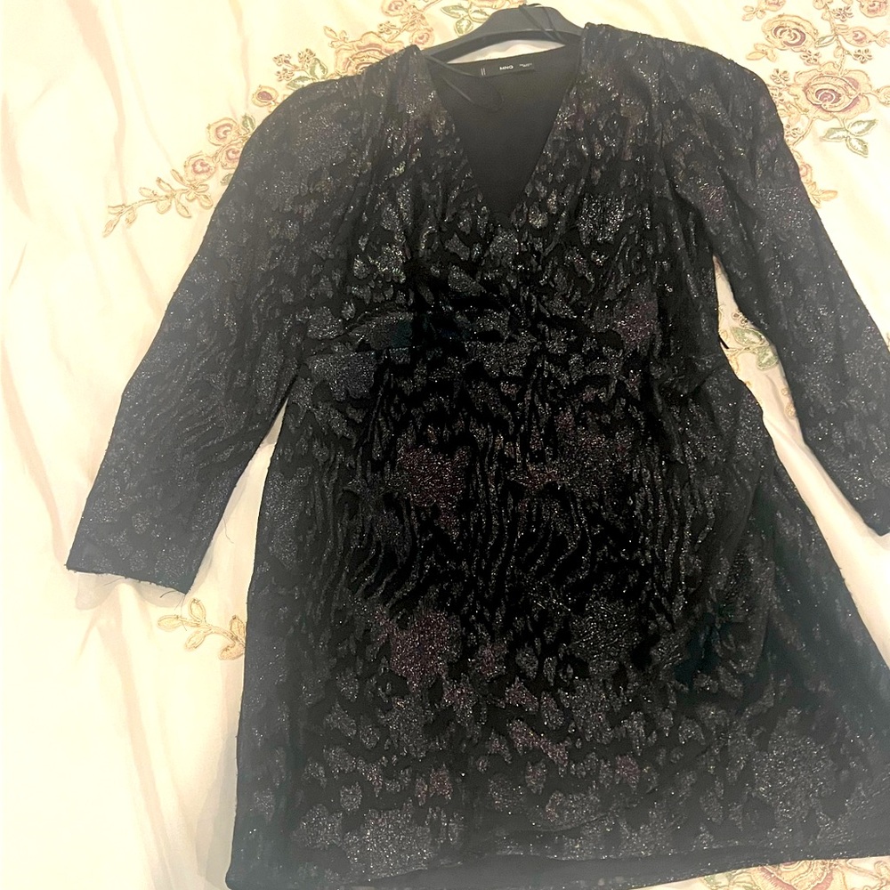 Mango mini black dress. Size:large - Picture 2 of 11
